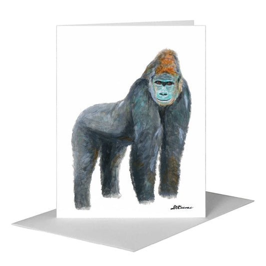 Gorilla, Greeting Card (#8719C) A2 Card Front, www.printedcanvas.com