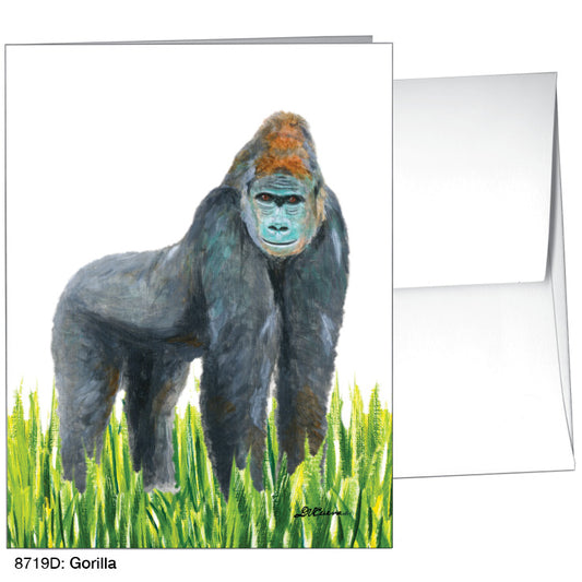 Gorilla, Greeting Card (8719D), A2 Card Front, www.printedcanvas.com