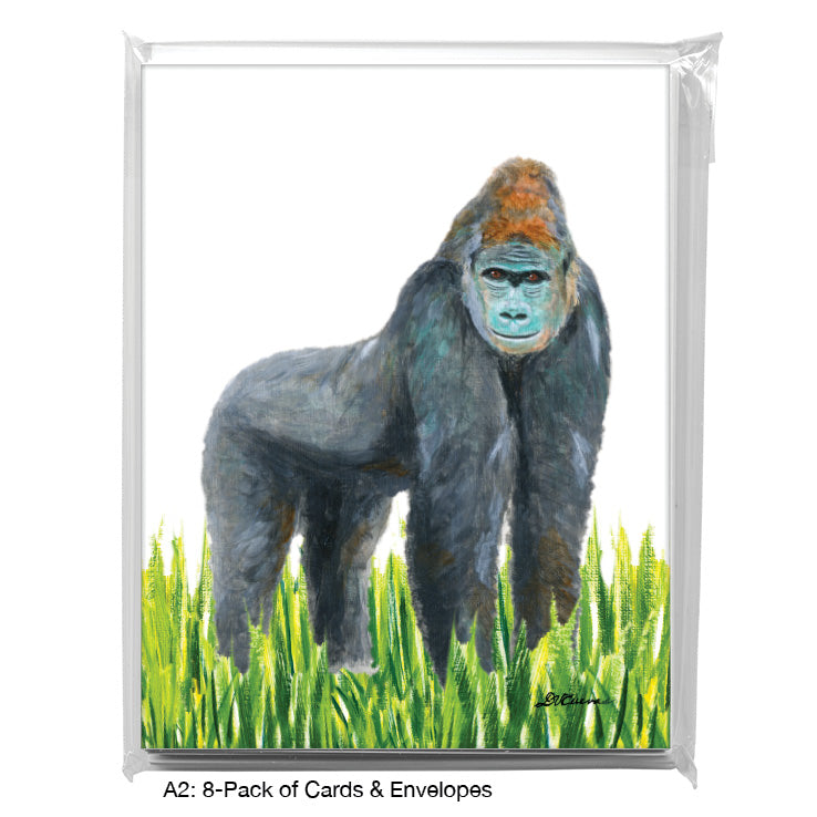 Gorilla, Greeting Card (8719D), A2 Card 8-Pack, www.printedcanvas.com