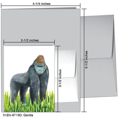 Gorilla, Greeting Card (8719D), Enclosure Card, www.printedcanvas.com