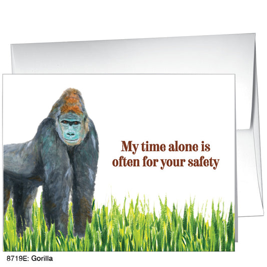 Gorilla, Greeting Card (#8719E), A2 Card Front, www.printedcanvas.com