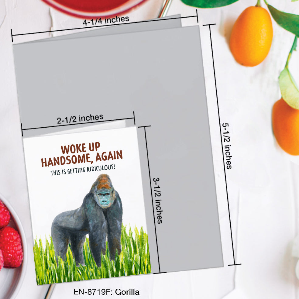 Gorilla, Greeting Card (#8719F)