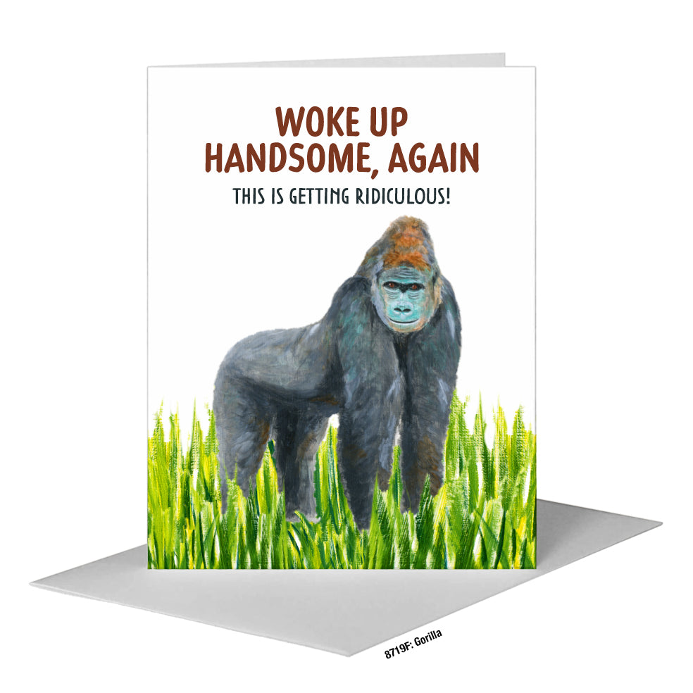 Gorilla, Greeting Card (#8719F)