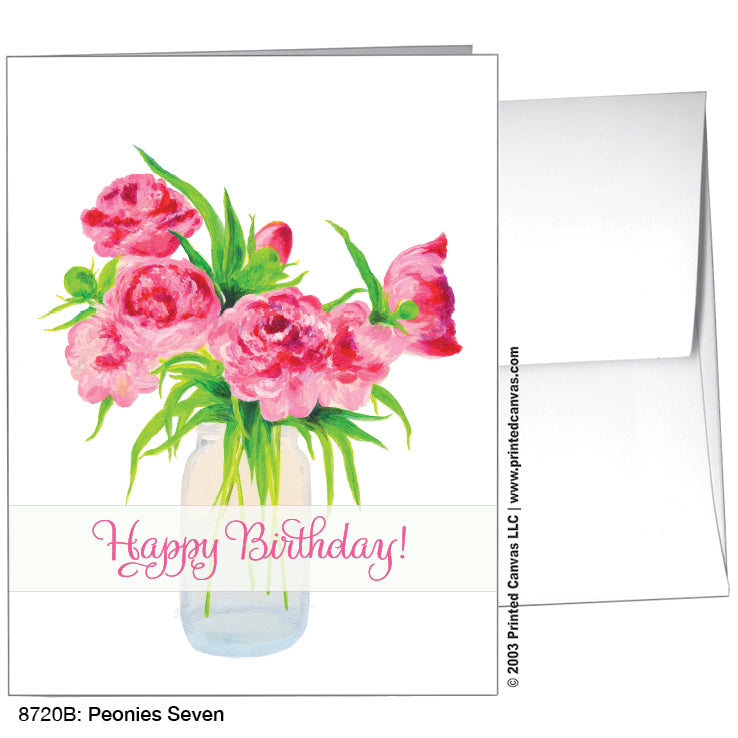 Peonies Seven, Greeting Card (#8720B), A2 Card Front, www.printedcanvas.com
