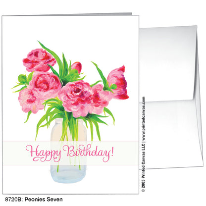 Peonies Seven, Greeting Card (#8720B), A2 Card Front, www.printedcanvas.com