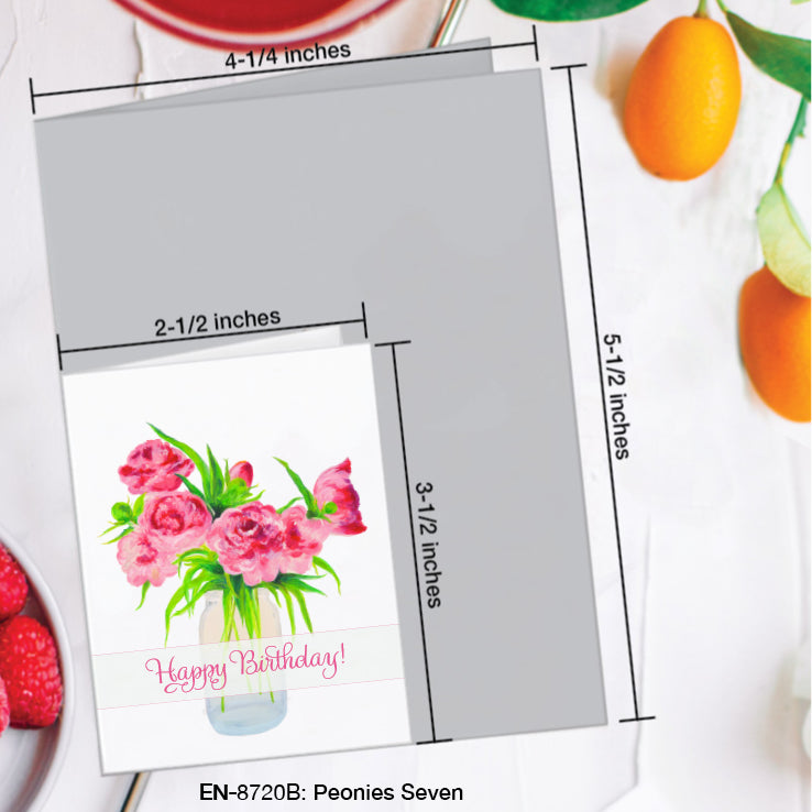 Peonies Seven, Greeting Card (#8720B)
