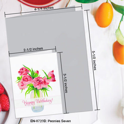Peonies Seven, Greeting Card (#8720B)