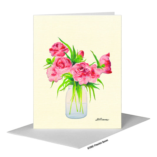 Peonies Seven, Greeting Card (#8720C)