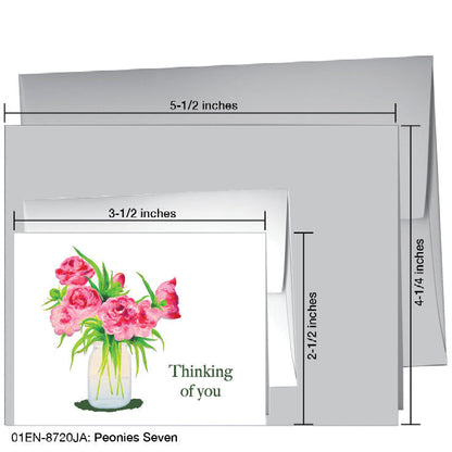 Peonies Seven, Greeting Card (8720JA), Enclosure Card, www.printedcanvas.com