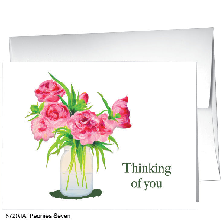 Peonies Seven, Greeting Card (8720JA), A2 Card Front, www.printedcanvas.com