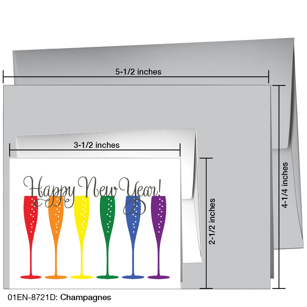 Champagnes, Greeting Card (8721D)