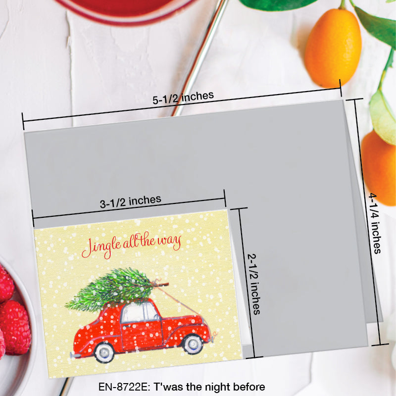 T'was the night before, Greeting Card (8722E), Enclosure Card, www.printedcanvas.com