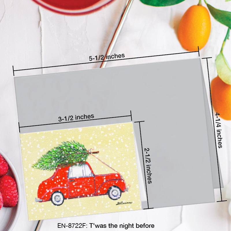 T'was the night before, Greeting Card (8722F), Enclosure Card, www.printedcanvas.com