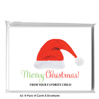 Hats Claus, Greeting Card (8723C), 8-Pack, www.printedcanvas.com
