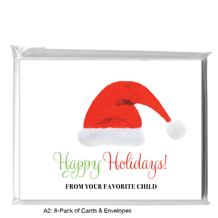 Hats Claus, Greeting Card (8723D), 8-Pack, www.printedcanvas.com