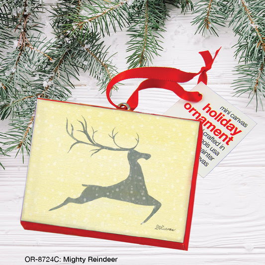 Mighty Reindeer, Ornament (OR-8724C), Front, printedcanvas.com