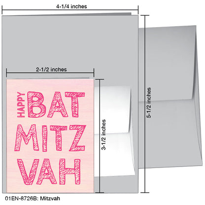 Mitzvah, Greeting Card (8726B), Enclosure, www.printedcanvas.com
