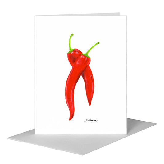 Hot Chili Peppers, Greeting Card (#8727A) A2 Card Front, www.printedcanvas.com
