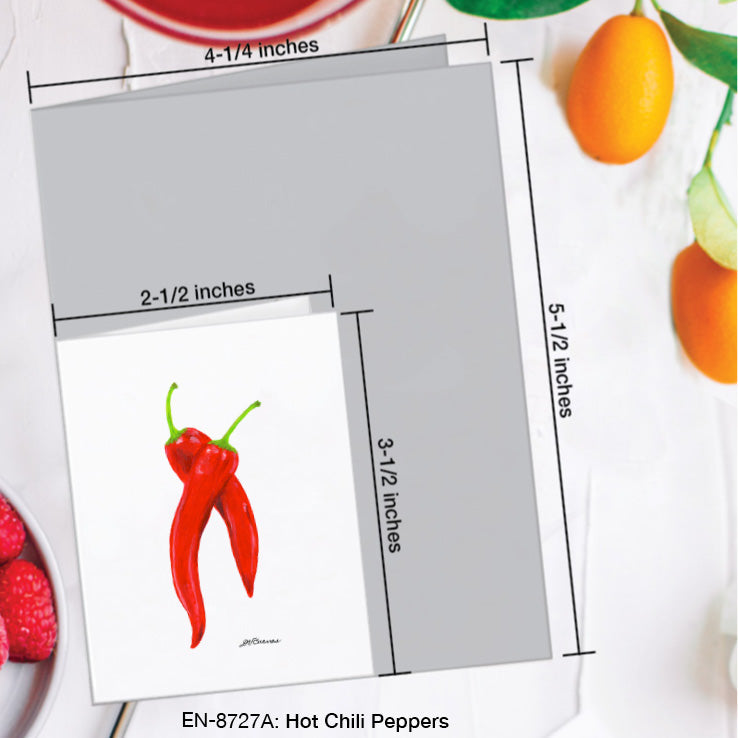 Hot Chili Peppers, Greeting Card (8727A), Enclosure Card, www.printedcanvas.com