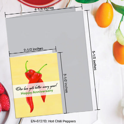 Hot Chili Peppers, Greeting Card (8727B), Enclosure, www.printedcanvas.com