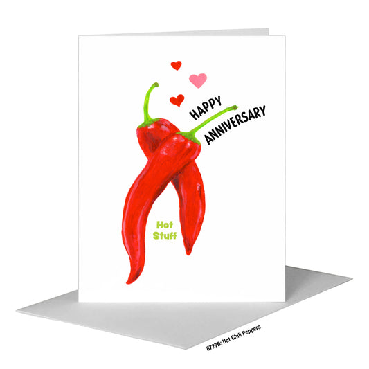 Hot Chili Peppers, Greeting Card (#8727B), A2 Card Front, www.printedcanvas.com