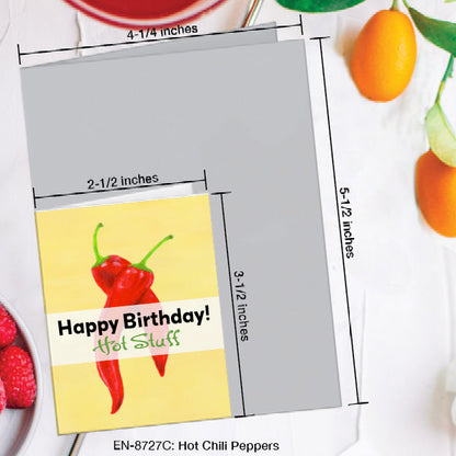 Hot Chili Peppers, Greeting Card (8727C), Enclosure, www.printedcanvas.com