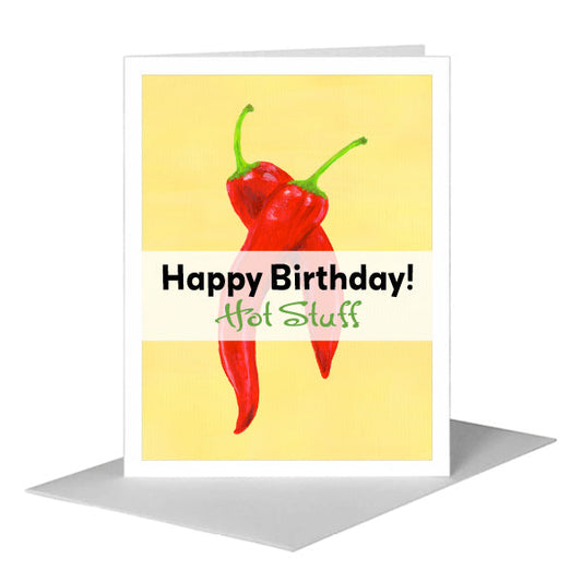 Hot Chili Peppers, Greeting Card (#8727C) A2 Card Front, www.printedcanvas.com
