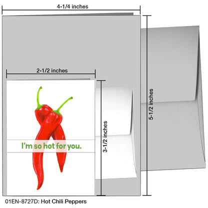 Hot Chili Pepper, Greeting Card (8727D)