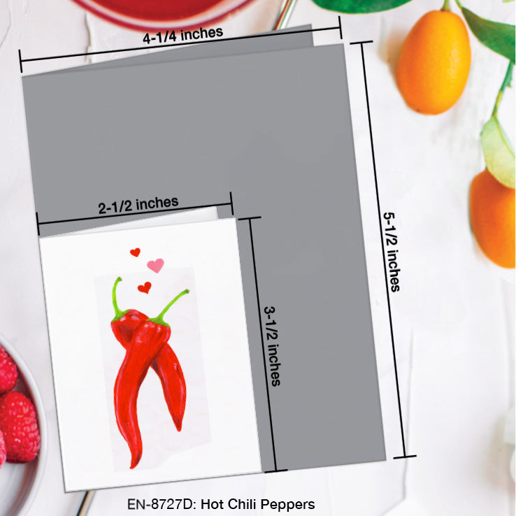 Hot Chili Peppers, Greeting Card (8727D), Enclosure Card, www.printedcanvas.com