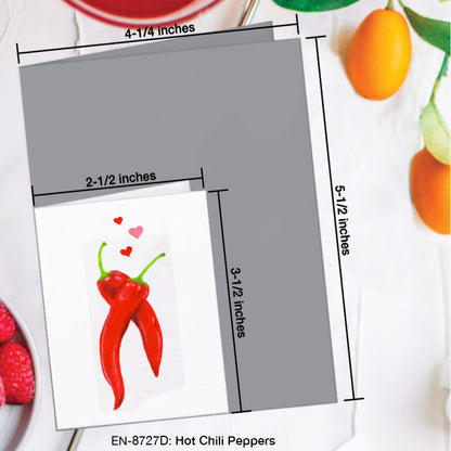 Hot Chili Peppers, Greeting Card (8727D), Enclosure Card, www.printedcanvas.com