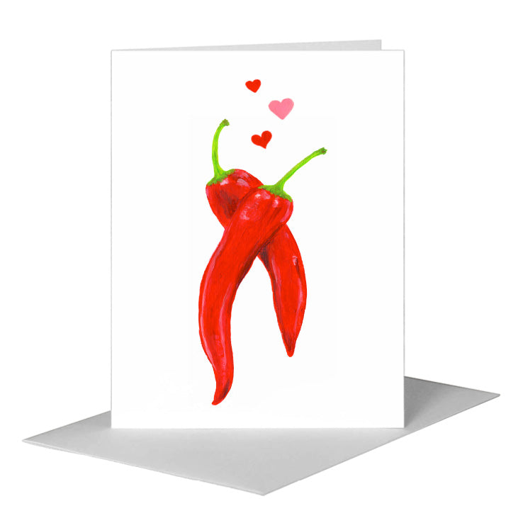 Hot Chili Peppers, Greeting Card (#8727D) A2 Card Front, www.printedcanvas.com