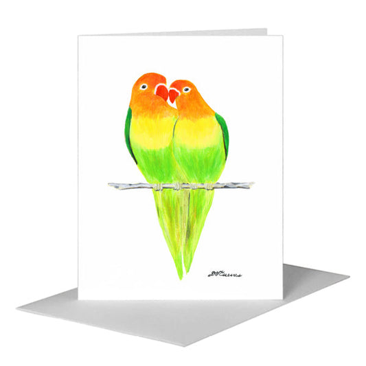 Lovebirds, Greeting Card (#8728A) A2 Card Front, www.printedcanvas.com