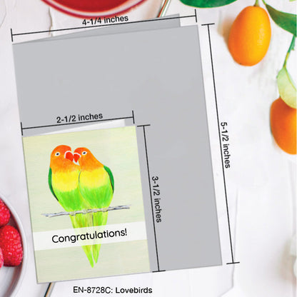 Lovebirds, Greeting Card (8728C), Enclosure, www.printedcanvas.com