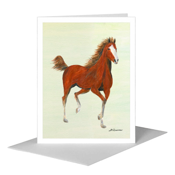 Horse Chestnut, Greeting Card (#8729A) A2 Card Front, www.printedcanvas.com