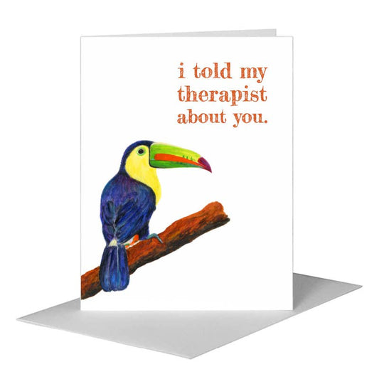 Toucan, Greeting Card (#8643B) A2 Card Front, www.printedcanvas.com