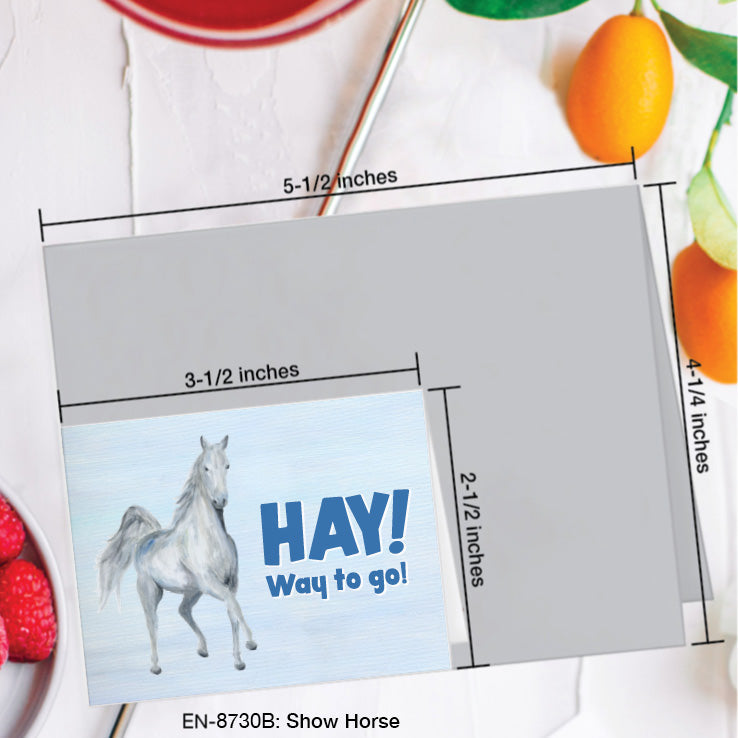 Show Horse, Greeting Card (8730B), Enclosure, www.printedcanvas.com