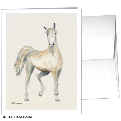 Race Horse, Greeting Card (8731A), A2 Card Front, www.printedcanvas.com