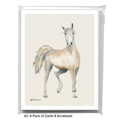 Race Horse, Greeting Card (8731A), A2 Card 8-Pack, www.printedcanvas.com