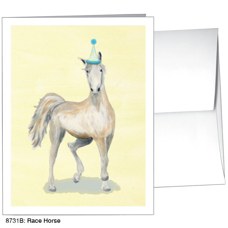 Race Horse, Greeting Card (8731B), A2 Card Front, www.printedcanvas.com