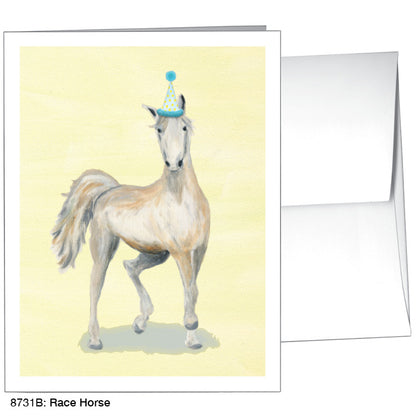 Race Horse, Greeting Card (8731B), A2 Card Front, www.printedcanvas.com