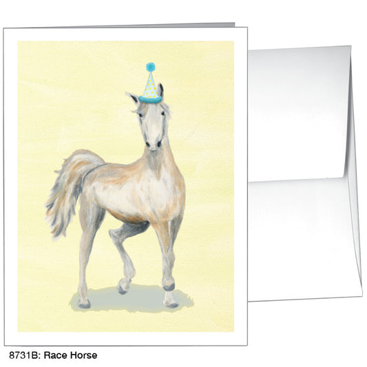 Race Horse, Greeting Card (8731B), A2 Card Front, www.printedcanvas.com