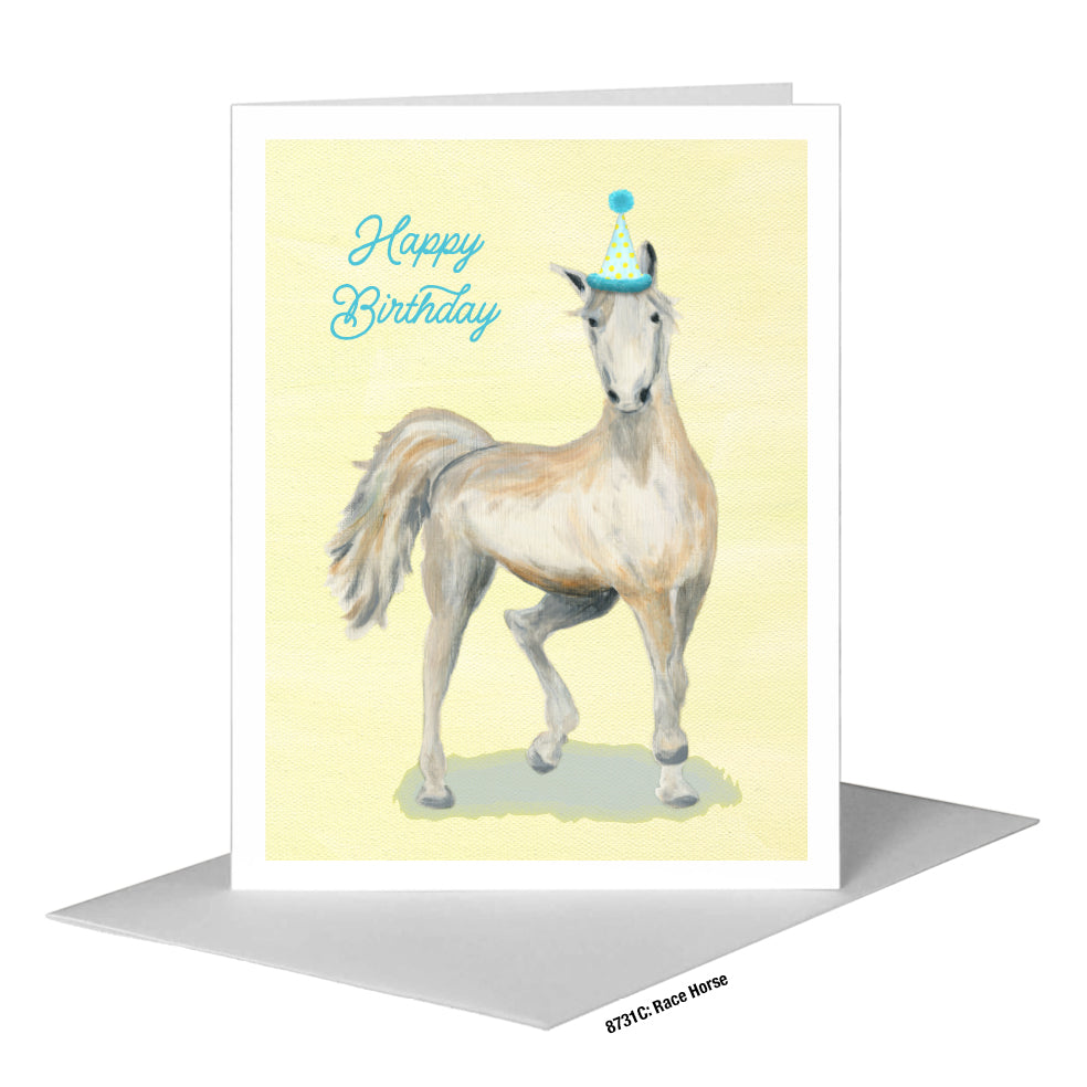Race Horse, Greeting Card (#8731C)