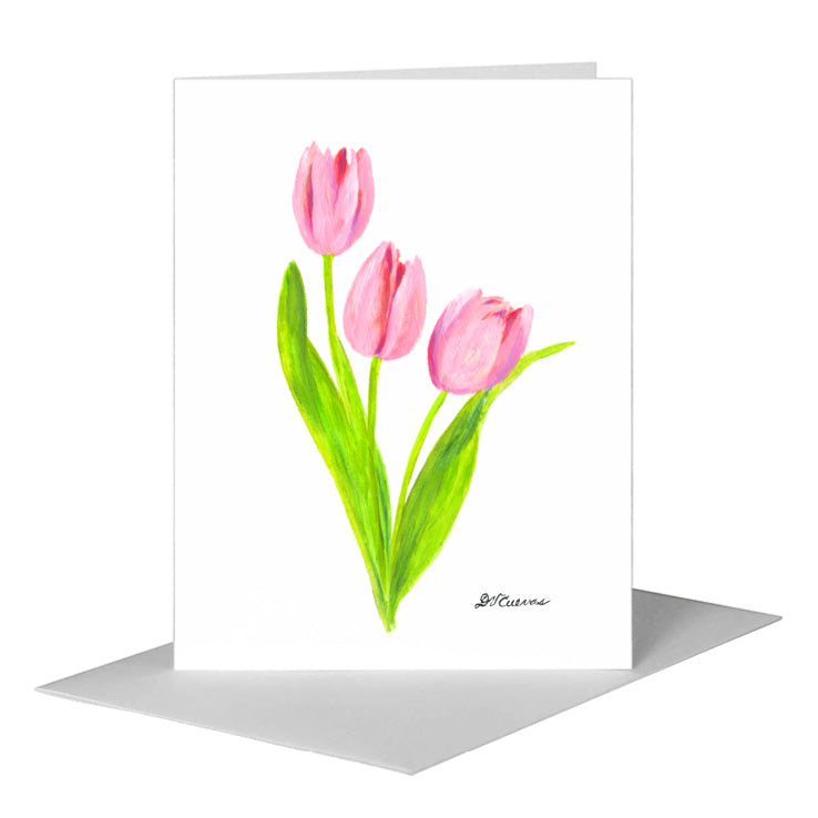 Tulip Shades, Greeting Card (#8733A) A2 Card Front, www.printedcanvas.com