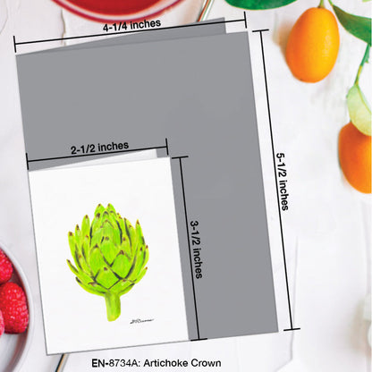 Artichoke Crown, Greeting Card (8734A), Enclosure Card, www.printedcanvas.com