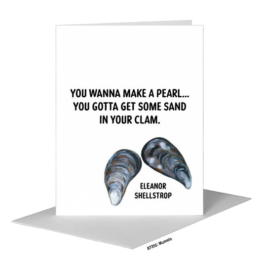 Mussels, Greeting Card (#8735C) A2 Card Front, www.printedcanvas.com