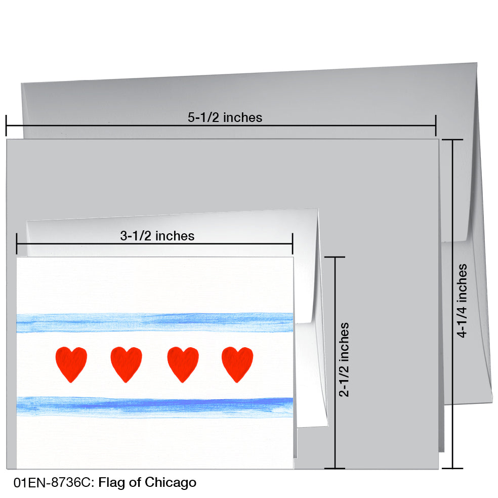 Flag of Chicago, Greeting Card (8736C)