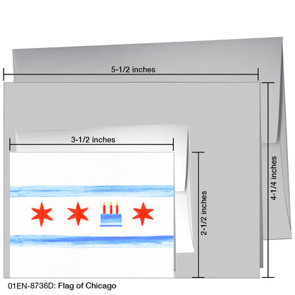 Flag of Chicago, Greeting Card (8736D)
