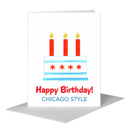 Flag of Chicago, Greeting Card (#8736G), A2 Card Front, www.printedcanvas.com