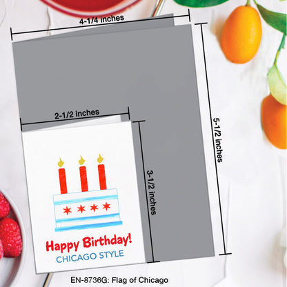 Flag of Chicago, Greeting Card (8736G), Enclosure, www.printedcanvas.com