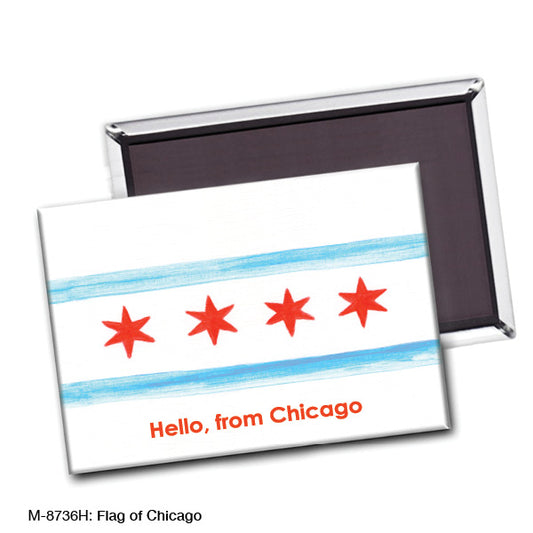 Flag of Chicago, Magnet (M-8736H), front, printedcanvas.com